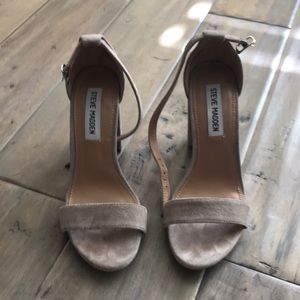 Steven Madden Tan Suede Heels